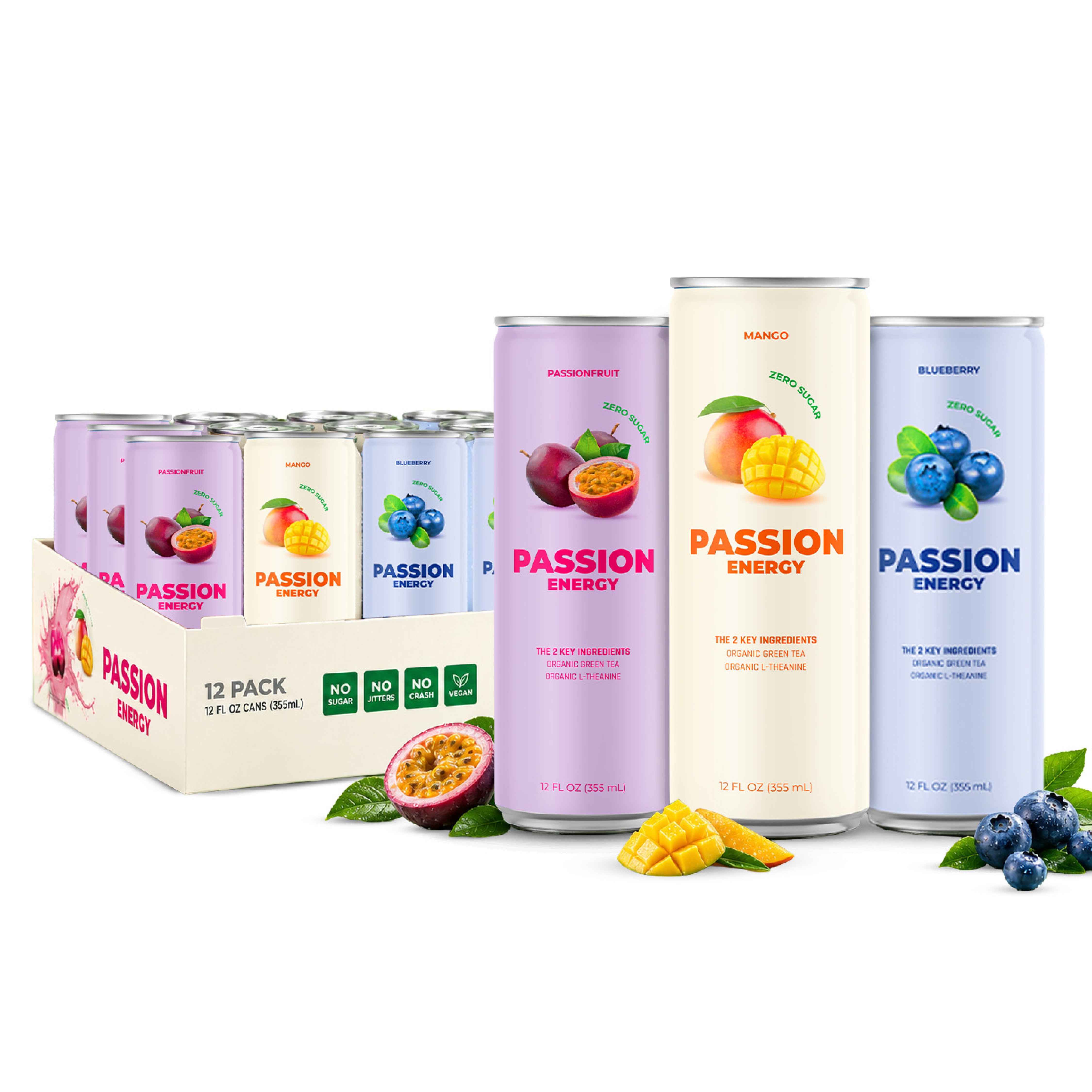 Variety 12 Pack Organic Passion Energy
